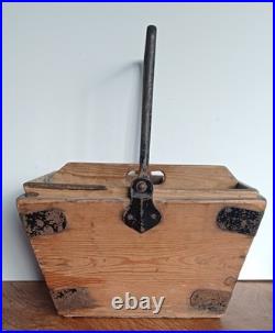 Antique New improved House Maids Box / bucket / tidy rare servants aid + tray