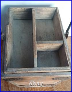 Antique New improved House Maids Box / bucket / tidy rare servants aid + tray