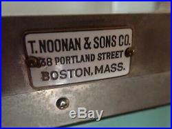 Antique Noonan Medical Cabinet Early Model Glass Sides Rare Enamel Badge Barber