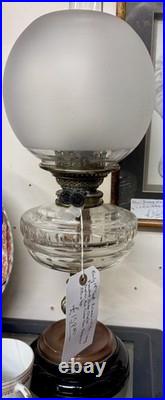 Antique Oil Lamp with Rare Double Burner Late 19th / Early 20th Century