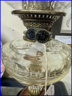 Antique Oil Lamp with Rare Double Burner Late 19th / Early 20th Century