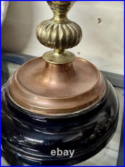 Antique Oil Lamp with Rare Double Burner Late 19th / Early 20th Century