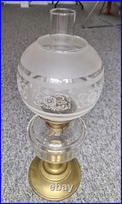 Antique Oil Lamp with Rare Double Burner Late 19th / Early 20th Century
