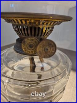 Antique Oil Lamp with Rare Duplex Double Burner Late 19th / Early 20th Century