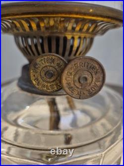 Antique Oil Lamp with Rare Duplex Double Burner Late 19th / Early 20th Century