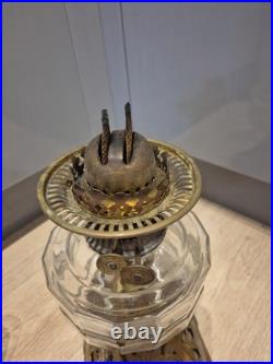Antique Oil Lamp with Rare Duplex Double Burner Late 19th / Early 20th Century