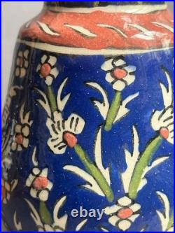 Antique Ottoman Iznik ware vase late 19th C Early 20th Century Rare