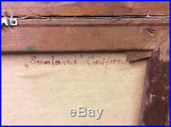 Antique Painting California Impressionist Rare Early Portrayal Of Sunland Ca
