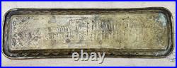 Antique Persian Hand Engraved Brass Art Tray of Khaju Bridge (Rare)