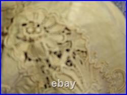 Antique RARE Early 1900 Late 1800s Linen Dress Edwardian Lace Crochet Cutwork Antique RARE Early 1900 Late 1800s Linen Dress Edwardian Lace Crochet Cutwork