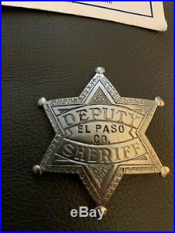 Antique RARE Find EARLY Police SHERIFF BADGE COLORADO circ. 1900s Sachs Lawlor