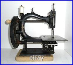 Antique R. M. WANZER & CO. Sewing machine EARLY Model A RARE needle shuttle