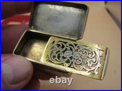 Antique Rare 19th Century Vinaigrette With Sliding Mechanism Early Example