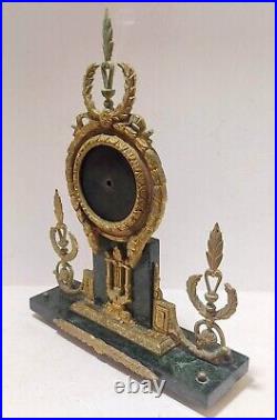 Antique Rare ART DECO Clock Brass Marble Garniture Heavy Luxury Handmade Old