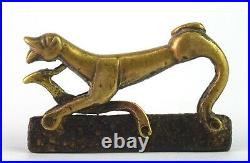Antique Rare Dog figurative Flint Old Strike To Fire Early Metal Ware G19-83 US