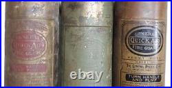 Antique Rare Early 1900's Brass Fire Extinguishers Fire Guard (Lot Of 3) EMPTY