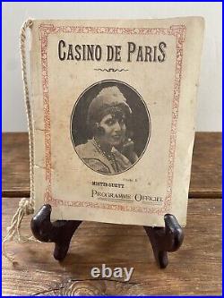 Antique Rare Early 1900's CASINO DE PARIS Official Theater Program MISTINGUETT