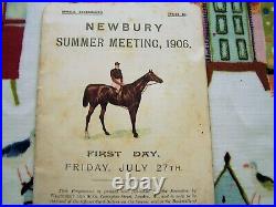 Antique Rare Early 1906 Newbury Horse Racing Programme Royal Navy A. C. Fawssett