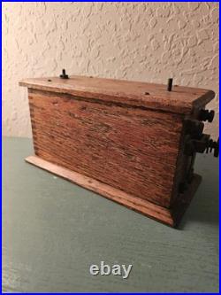 Antique & Rare Early 20th Century Marconi Wireless Transmitter In Oak Case