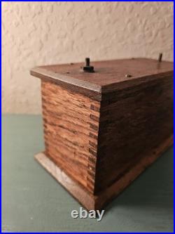 Antique & Rare Early 20th Century Marconi Wireless Transmitter In Oak Case