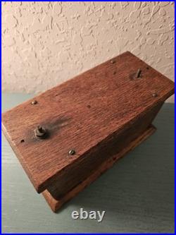 Antique & Rare Early 20th Century Marconi Wireless Transmitter In Oak Case