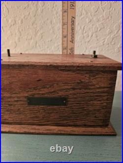 Antique & Rare Early 20th Century Marconi Wireless Transmitter In Oak Case