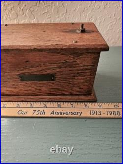 Antique & Rare Early 20th Century Marconi Wireless Transmitter In Oak Case