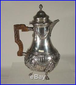 Antique Rare Early German Silver Chocolate Coffee Pot 18th Century 12 Loth