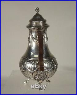 Antique Rare Early German Silver Chocolate Coffee Pot 18th Century 12 Loth