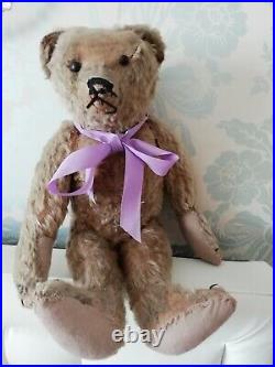 Antique Rare Early Long Limbs Mohair Jointed Teddy Bear Possibly Struntz