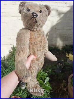 Antique Rare Early Long Limbs Mohair Jointed Teddy Bear Possibly Struntz