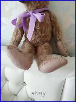 Antique Rare Early Long Limbs Mohair Jointed Teddy Bear Possibly Struntz