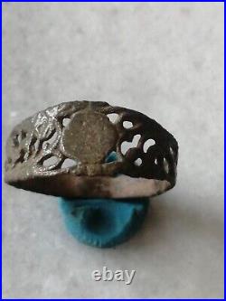 Antique Rare Early Pre\ Georgian Bronze Occult Signet Ring US-9,5