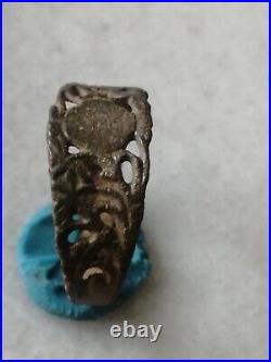 Antique Rare Early Pre\ Georgian Bronze Occult Signet Ring US-9,5
