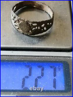 Antique Rare Early Pre\ Georgian Bronze Occult Signet Ring US-9,5