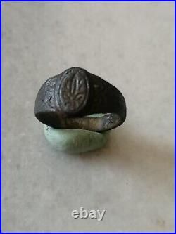 Antique Rare Early Pre\ Georgian Bronze Signet, Seal Ring US-7,5