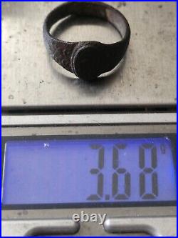 Antique Rare Early Pre\ Georgian Bronze Signet, Seal Ring US-7,5