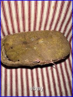 Antique Rare Early School Girl Sewing Pouch