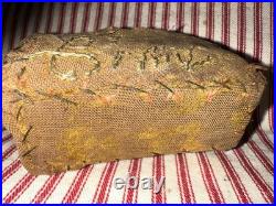 Antique Rare Early School Girl Sewing Pouch