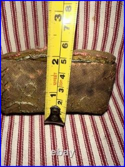 Antique Rare Early School Girl Sewing Pouch