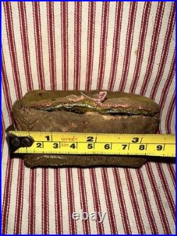 Antique Rare Early School Girl Sewing Pouch