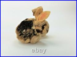 Antique Rare Early Steiff Woolie Easter Bunny Rabbits with Buttons/Tag