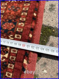 Antique Rare Early Turkmen all Wool Tribal Rug 1'3 x 4'0 @ new listing