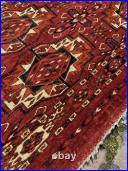 Antique Rare Early Turkmen all Wool Tribal Rug 1'3 x 4'0 @ new listing