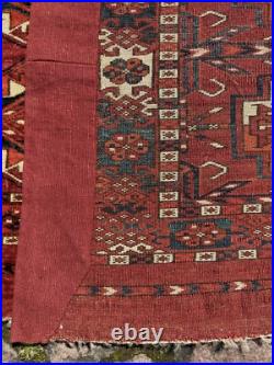 Antique Rare Early Turkmen all Wool Tribal Rug 1'3 x 4'0 @ new listing