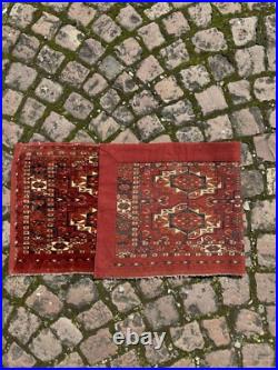 Antique Rare Early Turkmen all Wool Tribal Rug 1'3 x 4'0 @ new listing