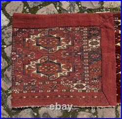 Antique Rare Early Turkmen all Wool Tribal Rug 1'3 x 4'0 @ new listing