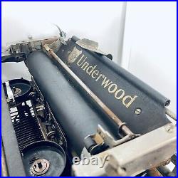 Antique Rare Early Underwood Typewriter Restoration Prop Display Art Deco Vintag