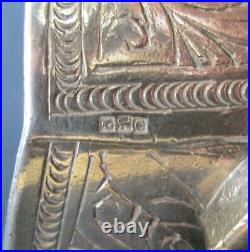Antique Rare Egyptian Silver Bedouin Cuff Bracelets Pair Pre Owned