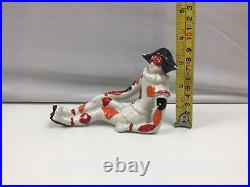 Antique Rare Italy Capodimonte Harlequin Clown / Jester Figure Signed by Artist